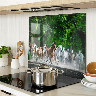 Planche à découper verre Chevaux au galop dans la nature