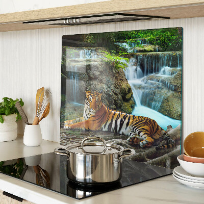 Planche à découper en verre Tigre dans son habitat naturel