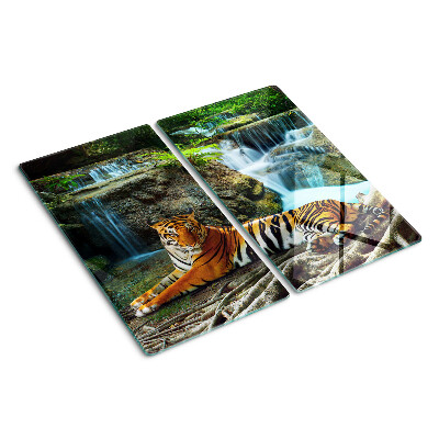 Planche à découper en verre Tigre dans son habitat naturel