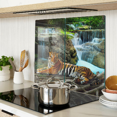 Planche à découper en verre Tigre dans son habitat naturel