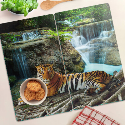 Planche à découper en verre Tigre dans son habitat naturel