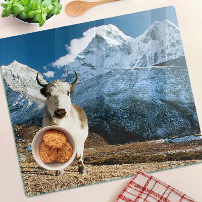 Planche à découper en verre Vache dans les montagnes