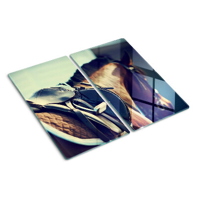 Planche à découper verre Chevaux et accessoires d'équitation