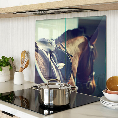 Planche à découper verre Chevaux et accessoires d'équitation