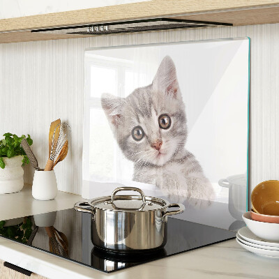 Planche à découper en verre Chaton aux grands yeux
