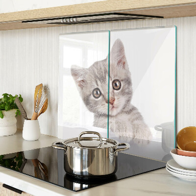 Planche à découper en verre Chaton aux grands yeux