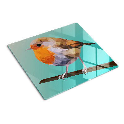 Planche à découper en verre Oiseau low poly