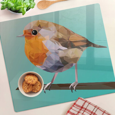 Planche à découper en verre Oiseau low poly