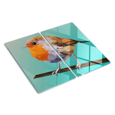 Planche à découper en verre Oiseau low poly