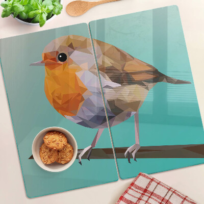 Planche à découper en verre Oiseau low poly