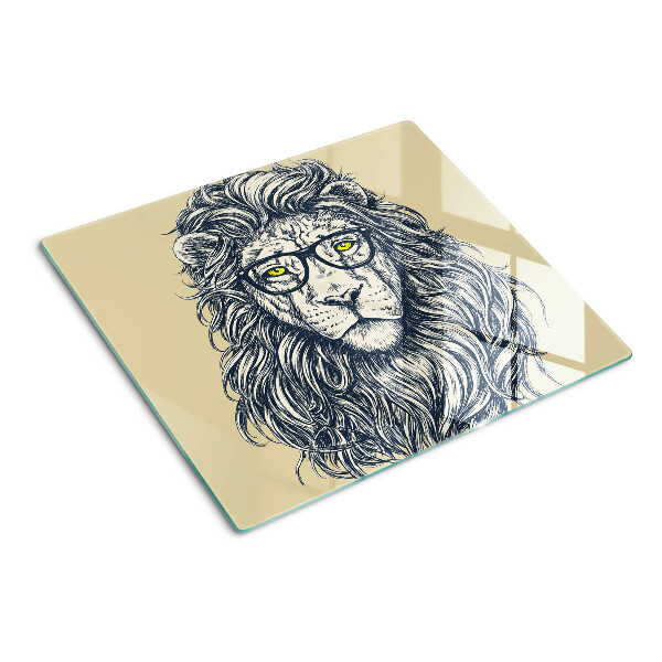 Planche à découper verre Lion à lunettes