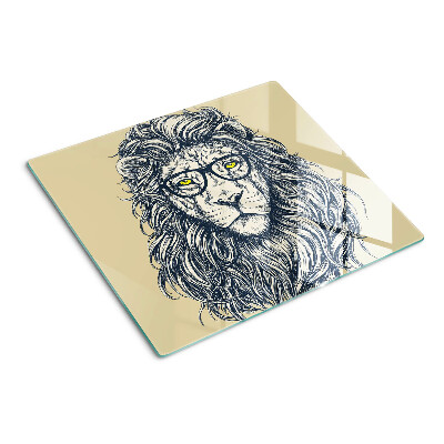 Planche à découper verre Lion à lunettes