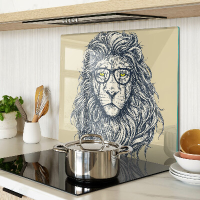 Planche à découper verre Lion à lunettes