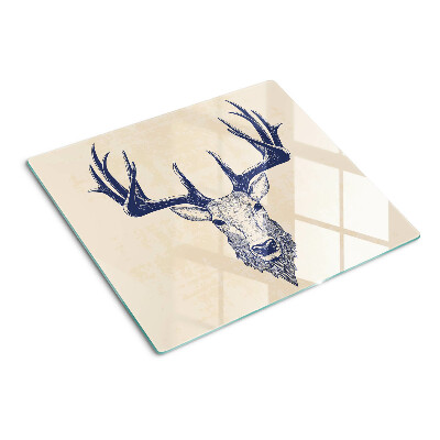 Planche à découper en verre Élan avec bois