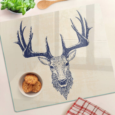 Planche à découper en verre Élan avec bois