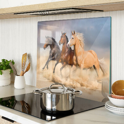 Planche à découper verre Chevaux au galop en mouvement