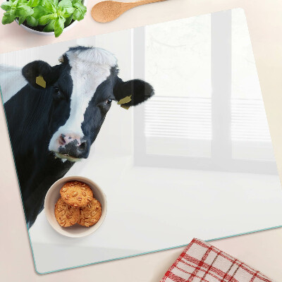 Planche à découper en verre Vache intéressante