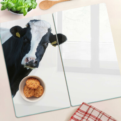 Planche à découper en verre Vache intéressante