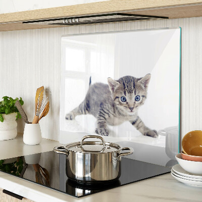 Planche à découper verre Chaton aux yeux bleus
