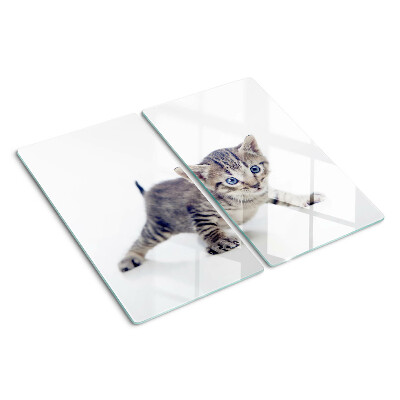 Planche à découper verre Chaton aux yeux bleus