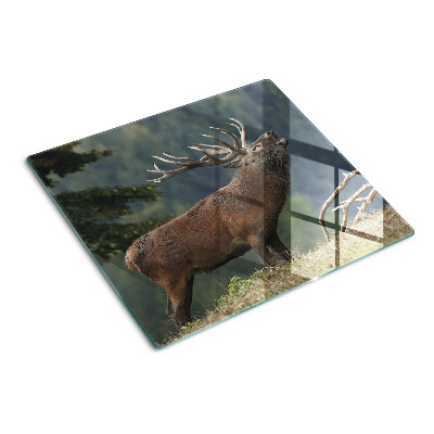 Planche à découper verre Cerf dans son habitat naturel