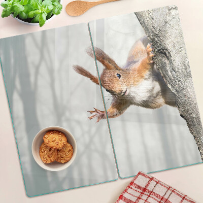 Planche à découper verre Écureuil sur une branche