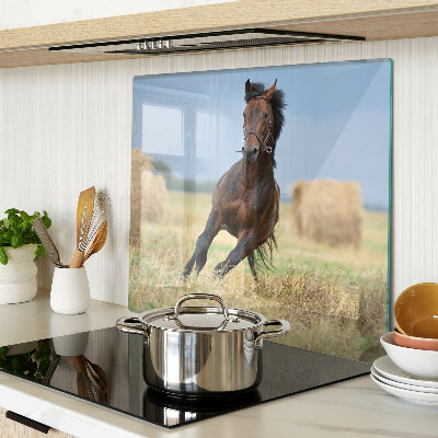 Planche à découper verre Cheval dans le pré
