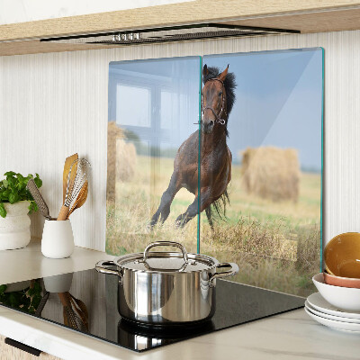 Planche à découper verre Cheval dans le pré