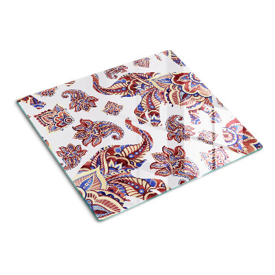 Planche à découper verre Motif cachemire avec des fleurs