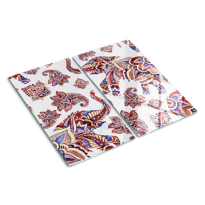 Planche à découper verre Motif cachemire avec des fleurs