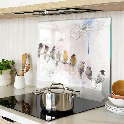 Planche à découper verre Oiseaux sur une branche