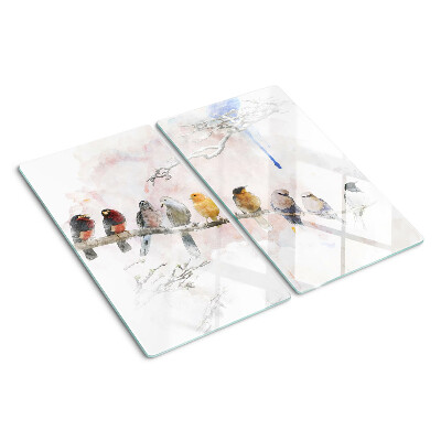 Planche à découper verre Oiseaux sur une branche