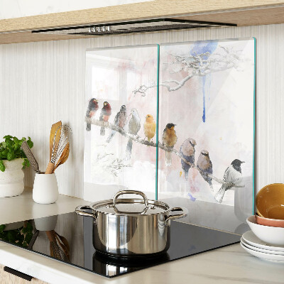 Planche à découper verre Oiseaux sur une branche