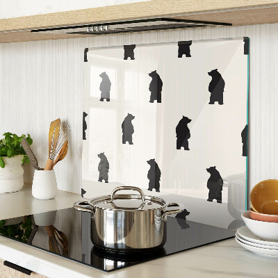Planche à découper en verre Silhouettes d'ours