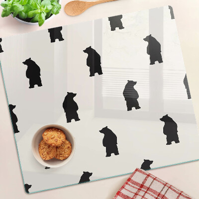 Planche à découper en verre Silhouettes d'ours