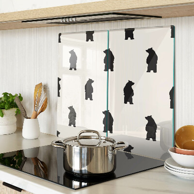 Planche à découper en verre Silhouettes d'ours