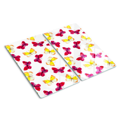 Planche à découper verre Motif papillon aux couleurs printanières