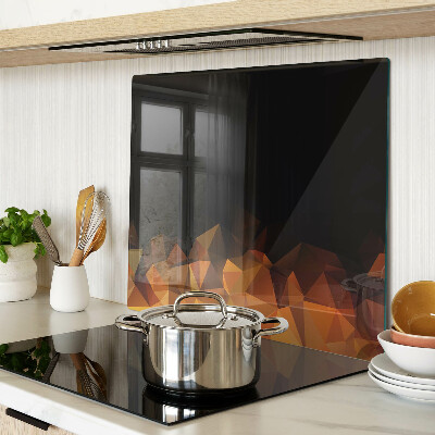 Planche à découper en verre Feu brûlant dans un style géométrique