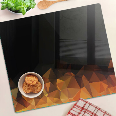 Planche à découper en verre Feu brûlant dans un style géométrique