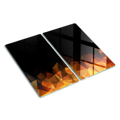 Planche à découper en verre Feu brûlant dans un style géométrique