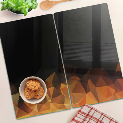 Planche à découper en verre Feu brûlant dans un style géométrique