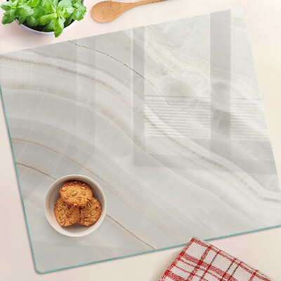 Planche à découper en verre Marbre avec des fils d'or