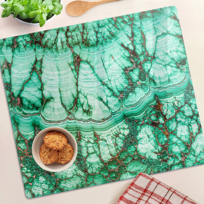 Planche à découper verre Marbre dans les tons de vert