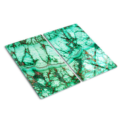 Planche à découper verre Marbre dans les tons de vert