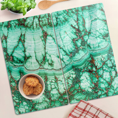 Planche à découper verre Marbre dans les tons de vert