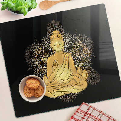 Planche à découper en verre Bouddha en méditation