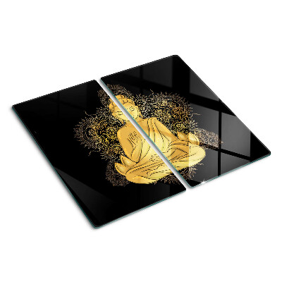 Planche à découper en verre Bouddha en méditation