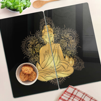 Planche à découper en verre Bouddha en méditation