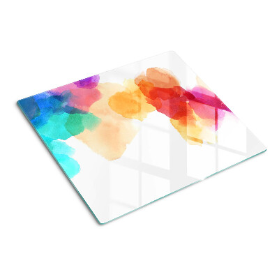 Planche à découper verre Taches d'aquarelle colorées
