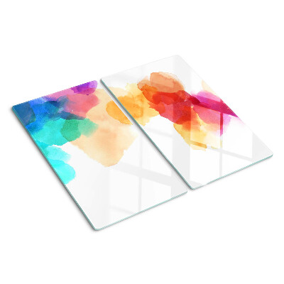 Planche à découper verre Taches d'aquarelle colorées